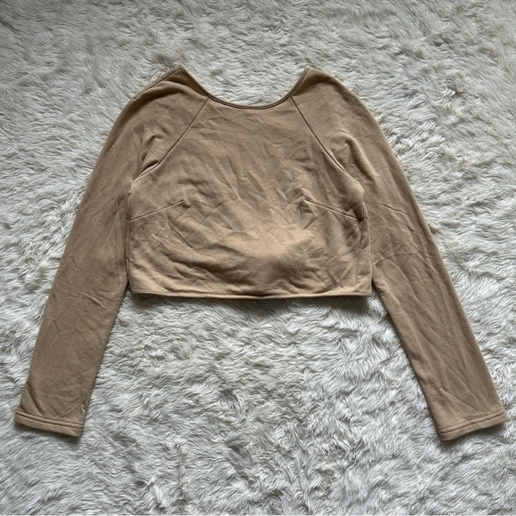 Lovers + Friends x Revolve Langley Top Tie Back Taupe Neutral XS NWT New - Picture 2 of 9